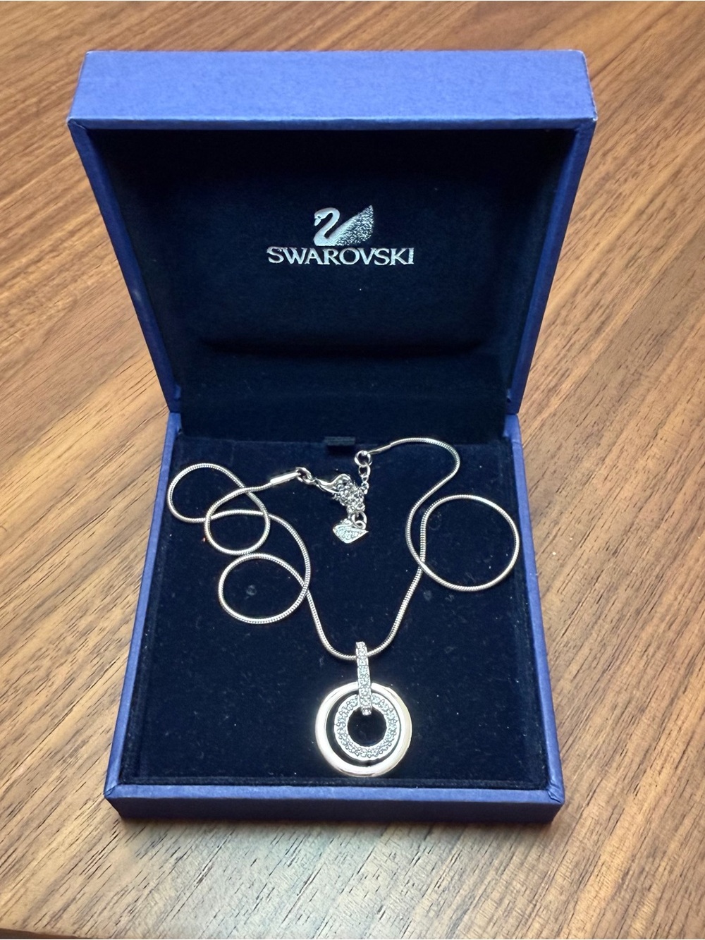 Swarovski Double Circle Pendant Necklace